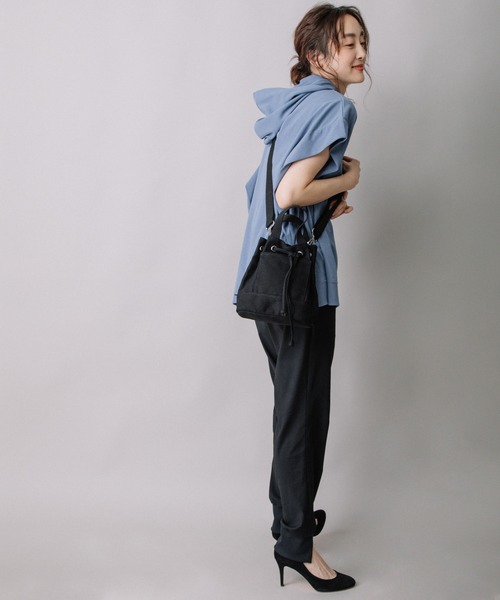 Munich(ミューニック)の「WEB限定 コットンキャンバス 2wayミニバッグ(ショルダーバッグ・レディース・アイボリー/ブラック/ベージュ・FREE)」の7枚目の写真