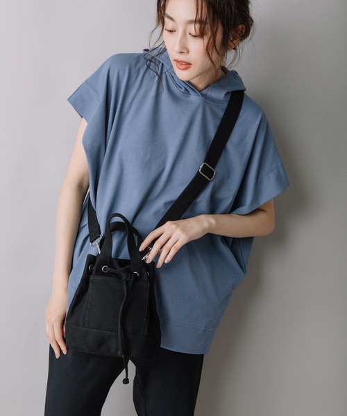 Munich(ミューニック)の「WEB限定 コットンキャンバス 2wayミニバッグ(ショルダーバッグ・レディース・アイボリー/ブラック/ベージュ・FREE)」の20枚目の写真