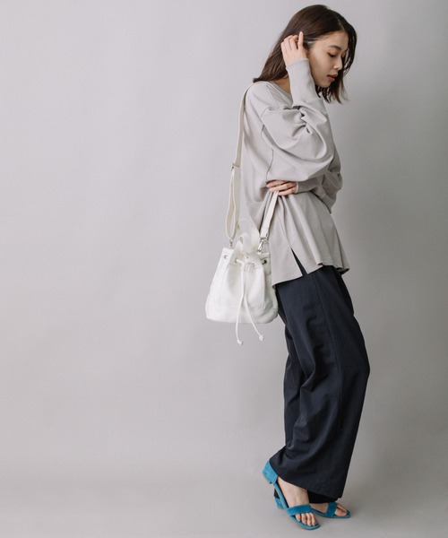 Munich(ミューニック)の「WEB限定 コットンキャンバス 2wayミニバッグ(ショルダーバッグ・レディース・アイボリー/ブラック/ベージュ・FREE)」の8枚目の写真