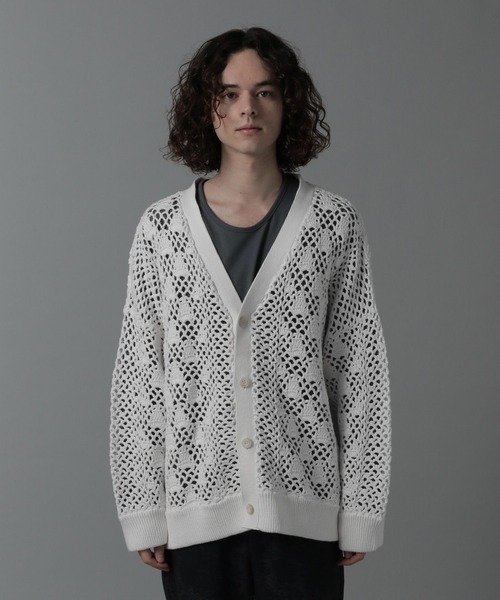 HARE カーディガン FREEサイズ HARE 「HARE」 ニットカーディガン FREE オレンジ メンズ