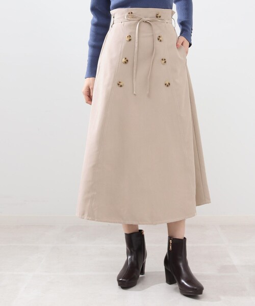 DRESKIP(ドレスキップ)の「◆ハイウエストなフレアスカート(スカート・レディース・ライトグレー/ブラック/グリーン・02/03/04)」の2枚目の写真