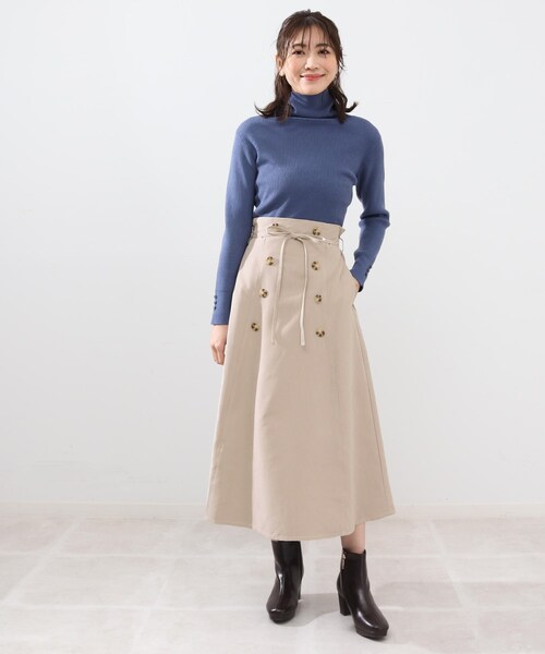 DRESKIP(ドレスキップ)の「◆ハイウエストなフレアスカート(スカート・レディース・ライトグレー/ブラック/グリーン・02/03/04)」の20枚目の写真