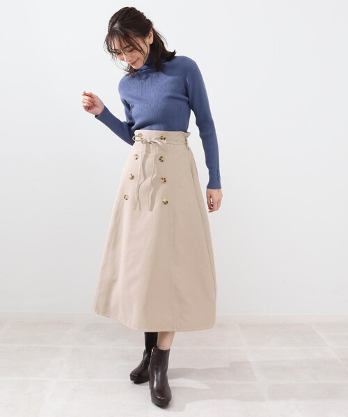 DRESKIP(ドレスキップ)の「◆ハイウエストなフレアスカート(スカート・レディース・ライトグレー/ブラック/グリーン・02/03/04)」の15枚目の写真