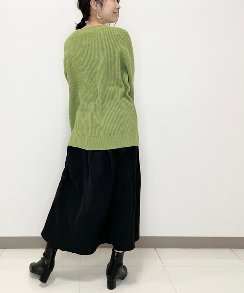 DRESKIP(ドレスキップ)の「◆ハイウエストなフレアスカート(スカート・レディース・ライトグレー/ブラック/グリーン・02/03/04)」の7枚目の写真