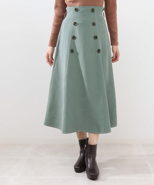 DRESKIP(ドレスキップ)の「◆ハイウエストなフレアスカート(スカート・レディース・ライトグレー/ブラック/グリーン・02/03/04)」の22枚目の写真