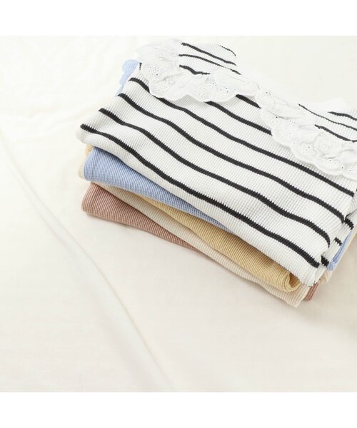 apres les cours(アプレレクール)の「/ビッグカラーTシャツ(Tシャツ/カットソー・キッズ・イエロー/サーモンピンク/その他2/アイボリー/サックスブルー・80/100/140/120/130/110/90)」の14枚目の写真