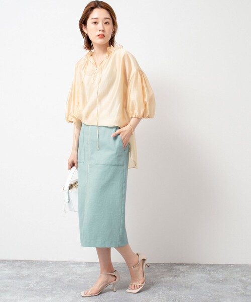 ノーリーズ NOLLEY'S sophi/ オックスジップタイトスカート　新品 オックスジップタイトスカート｜ノーリーズの通販｜&mall