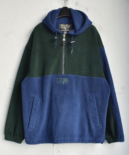【ヴィンテージ古着】Eddie Bauer / エディー・バウアー フード付き ハーフジップ フリースジャケット