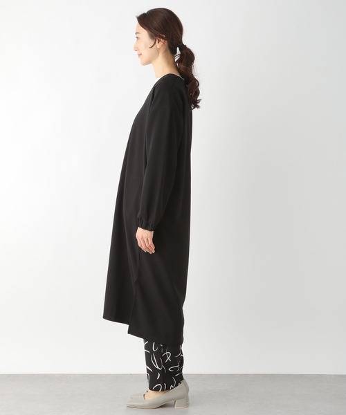 LEPSIM（レプシィム）の「【選べる丈シリーズ】フカVネックカットワンピース　261246（ワンピース・レディース・ライトブルー/ブラック・FREE/TALL）」の8枚目の写真