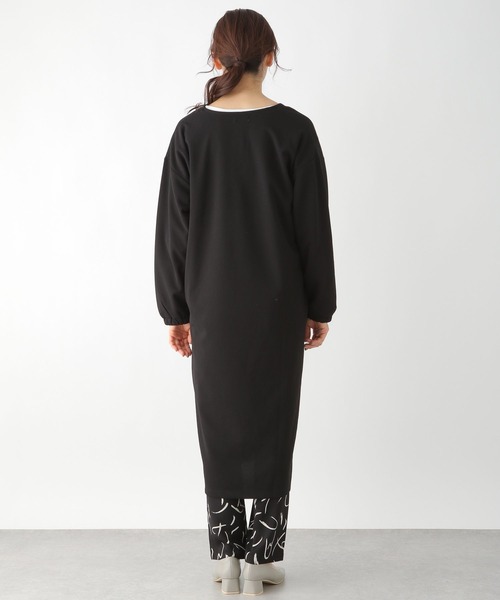 LEPSIM（レプシィム）の「【選べる丈シリーズ】フカVネックカットワンピース　261246（ワンピース・レディース・ライトブルー/ブラック・FREE/TALL）」の9枚目の写真