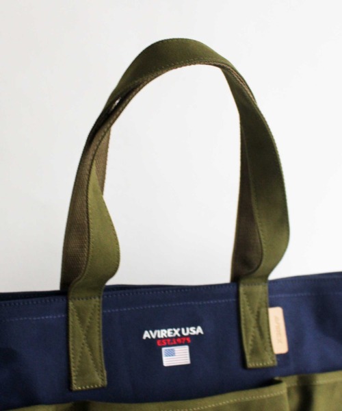 AVIREX（アヴィレックス）の「BERSA Ⅲ/ バーサ3/ トートバッグ / アヴィレックス / AVIREX（トートバッグ・メンズ・オフホワイト/ブラック/ネイビー・FREE）」の8枚目の写真