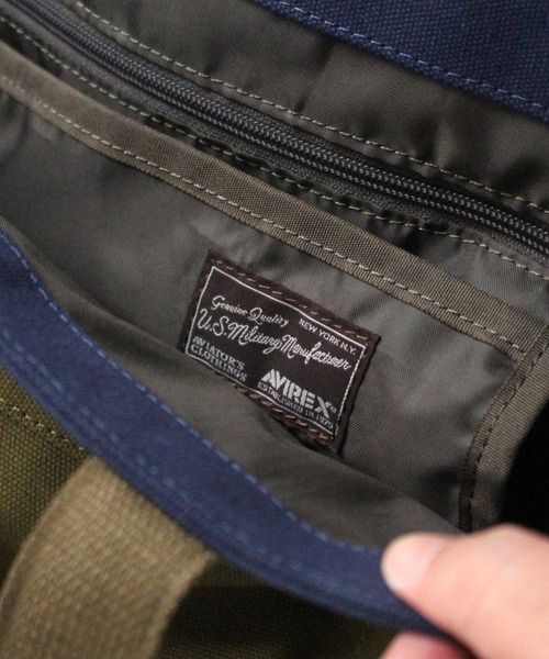 AVIREX（アヴィレックス）の「BERSA Ⅲ/ バーサ3/ トートバッグ / アヴィレックス / AVIREX（トートバッグ・メンズ・オフホワイト/ブラック/ネイビー・FREE）」の13枚目の写真