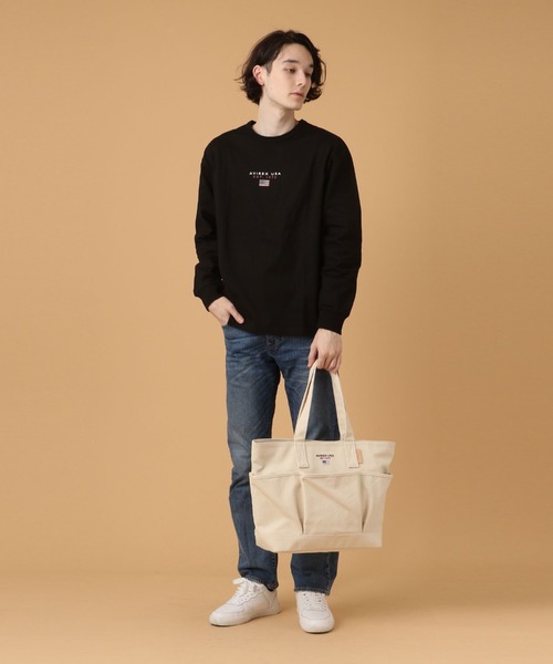 AVIREX（アヴィレックス）の「BERSA Ⅲ/ バーサ3/ トートバッグ / アヴィレックス / AVIREX（トートバッグ・メンズ・オフホワイト/ブラック/ネイビー・FREE）」の17枚目の写真