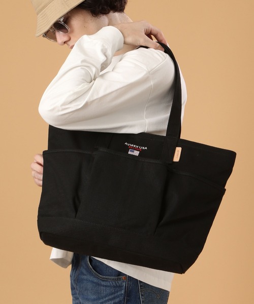 AVIREX（アヴィレックス）の「BERSA Ⅲ/ バーサ3/ トートバッグ / アヴィレックス / AVIREX（トートバッグ・メンズ・オフホワイト/ブラック/ネイビー・FREE）」の18枚目の写真