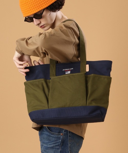 AVIREX（アヴィレックス）の「BERSA Ⅲ/ バーサ3/ トートバッグ / アヴィレックス / AVIREX（トートバッグ・メンズ・オフホワイト/ブラック/ネイビー・FREE）」の20枚目の写真
