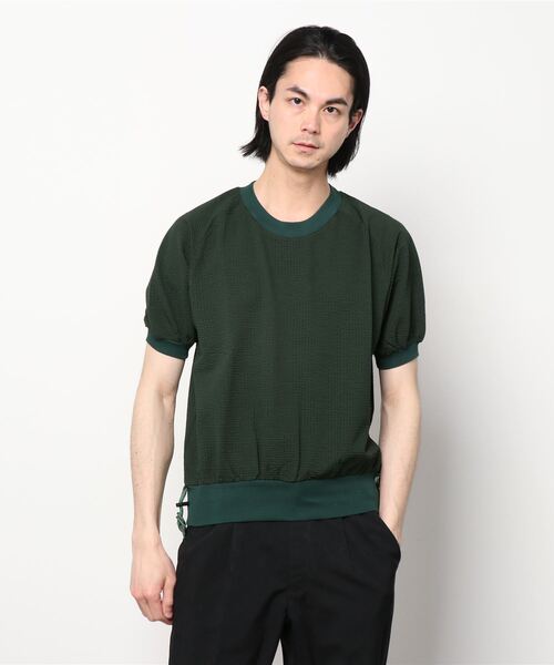 ROBES&CONFECTIONS（ローブスコンフェクションズ）の「Robes & Confections/ローブス&コンフェクションズ/シアサッカーショートスリーブ（Tシャツ/カットソー・メンズ・オフホワイト/グリーン/ネイビー・3/1）」の2枚目の写真