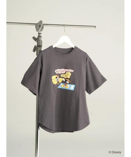 Disney（ディズニー）の「コミックプリント半袖カットプルオーバー/Disney（Tシャツ/カットソー・レディース・オフホワイト/チャコールグレー・FREE）」の3枚目の写真