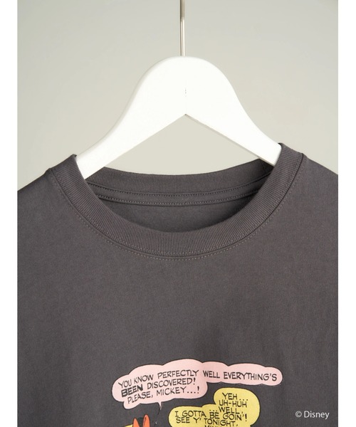 Disney（ディズニー）の「コミックプリント半袖カットプルオーバー/Disney（Tシャツ/カットソー・レディース・オフホワイト/チャコールグレー・FREE）」の4枚目の写真
