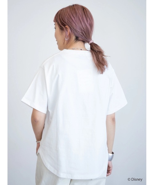 Disney（ディズニー）の「コミックプリント半袖カットプルオーバー/Disney（Tシャツ/カットソー・レディース・オフホワイト/チャコールグレー・FREE）」の10枚目の写真