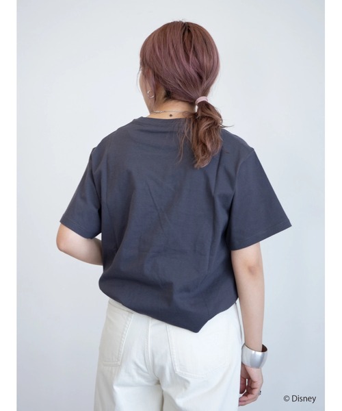 Disney（ディズニー）の「コミックプリント半袖カットプルオーバー/Disney（Tシャツ/カットソー・レディース・オフホワイト/チャコールグレー・FREE）」の13枚目の写真