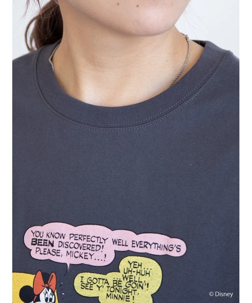 Disney（ディズニー）の「コミックプリント半袖カットプルオーバー/Disney（Tシャツ/カットソー・レディース・オフホワイト/チャコールグレー・FREE）」の14枚目の写真