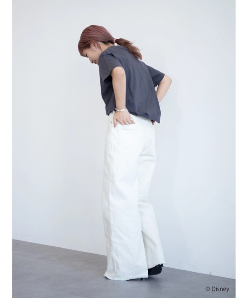 Disney（ディズニー）の「コミックプリント半袖カットプルオーバー/Disney（Tシャツ/カットソー・レディース・オフホワイト/チャコールグレー・FREE）」の19枚目の写真