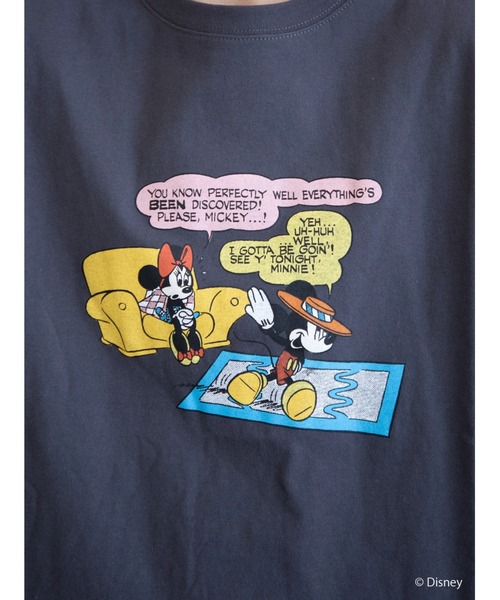 Disney（ディズニー）の「コミックプリント半袖カットプルオーバー/Disney（Tシャツ/カットソー・レディース・オフホワイト/チャコールグレー・FREE）」の5枚目の写真