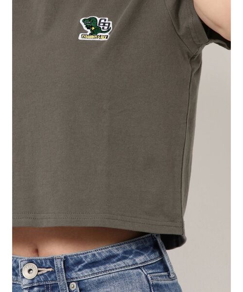 GYDA（ジェイダ）の「TYRANNOS G REX ワッペンショートTシャツ（Tシャツ/カットソー・レディース・チャコールグレー/ライトグレー/パープル/オフホワイト・FREE）」の16枚目の写真