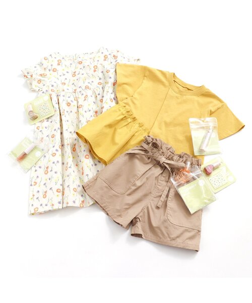 BREEZE（ブリーズ）の「アシンメトリー裾フリルTシャツ（Tシャツ/カットソー・キッズ・イエロー/オフホワイト/サックスブルー・100/120/130/90/140/110/80）」の6枚目の写真