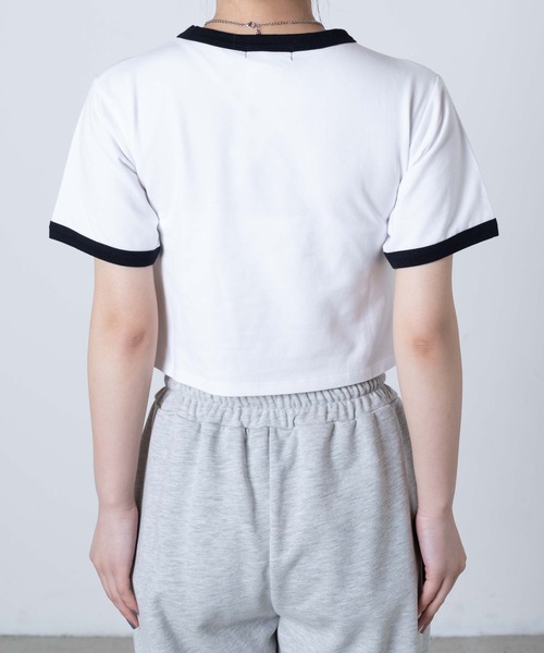 WEGO(ウィゴー)の「WEGO/リンガーチビT(Tシャツ/カットソー・レディース・ブラック/レッド/グリーン・FREE)」の16枚目の写真