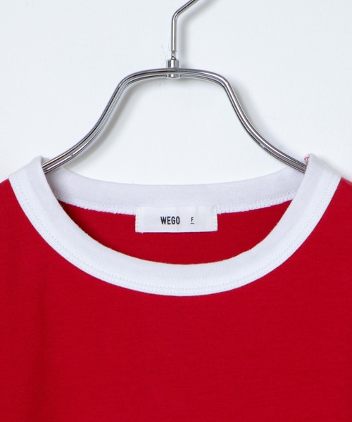 WEGO(ウィゴー)の「WEGO/リンガーチビT(Tシャツ/カットソー・レディース・ブラック/レッド/グリーン・FREE)」の17枚目の写真