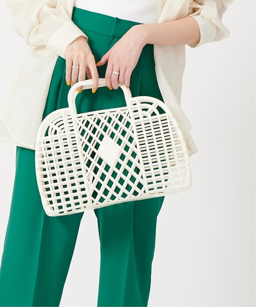 U by SPICK&SPAN(ユーバイスピックアンドスパン)の「【SUN JELLIES/サンジェリーズ】 PETRO BASKET LARGEハンドバッグ(ハンドバッグ・レディース・ブラック/ホワイト系その他/ベージュ・FREE)」の2枚目の写真