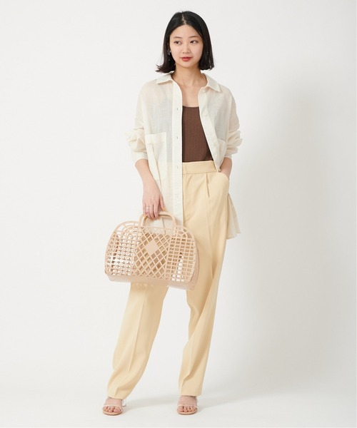 U by SPICK&SPAN(ユーバイスピックアンドスパン)の「【SUN JELLIES/サンジェリーズ】 PETRO BASKET LARGEハンドバッグ(ハンドバッグ・レディース・ブラック/ホワイト系その他/ベージュ・FREE)」の16枚目の写真
