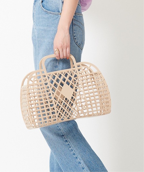 U by SPICK&SPAN(ユーバイスピックアンドスパン)の「【SUN JELLIES/サンジェリーズ】 PETRO BASKET LARGEハンドバッグ(ハンドバッグ・レディース・ブラック/ホワイト系その他/ベージュ・FREE)」の9枚目の写真