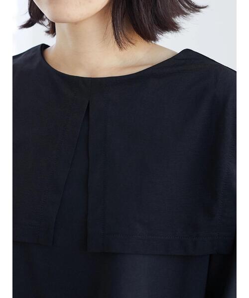 Green　Parks（グリーンパークス）の「セーラーカラードッキングプルオーバー（Tシャツ/カットソー・レディース・ブラック/オフホワイト・FREE）」の14枚目の写真