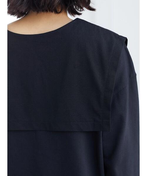 Green　Parks（グリーンパークス）の「セーラーカラードッキングプルオーバー（Tシャツ/カットソー・レディース・ブラック/オフホワイト・FREE）」の16枚目の写真