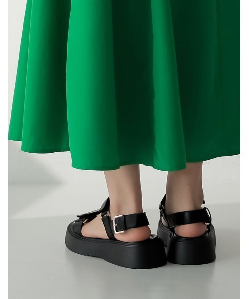 Re:EDIT（リエディ）の「ワイドストラップ厚底スポーツサンダル（サンダル・レディース・ホワイト/ブラック・XX-LARGE/MEDIUM/SMALL/LARGE/X-LARGE）」の4枚目の写真