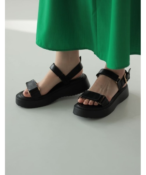 Re:EDIT（リエディ）の「ワイドストラップ厚底スポーツサンダル（サンダル・レディース・ホワイト/ブラック・XX-LARGE/MEDIUM/SMALL/LARGE/X-LARGE）」の5枚目の写真