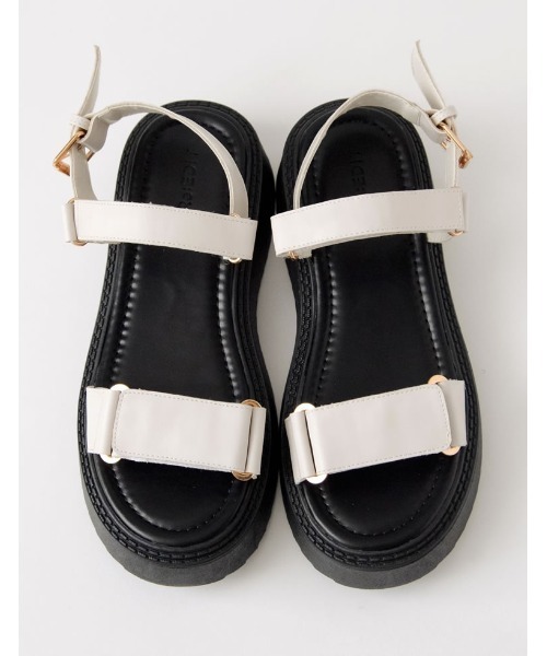 Re:EDIT（リエディ）の「ワイドストラップ厚底スポーツサンダル（サンダル・レディース・ホワイト/ブラック・XX-LARGE/MEDIUM/SMALL/LARGE/X-LARGE）」の14枚目の写真