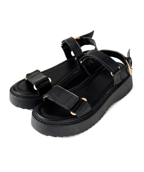 Re:EDIT（リエディ）の「ワイドストラップ厚底スポーツサンダル（サンダル・レディース・ホワイト/ブラック・XX-LARGE/MEDIUM/SMALL/LARGE/X-LARGE）」の15枚目の写真