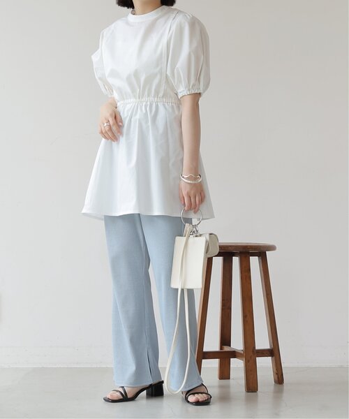 frames RAY CASSIN（フレームスレイカズン）の「スリット入り太リブパンツ（その他パンツ・レディース・サックスブルー/イエロー/キナリ・FREE）」の6枚目の写真