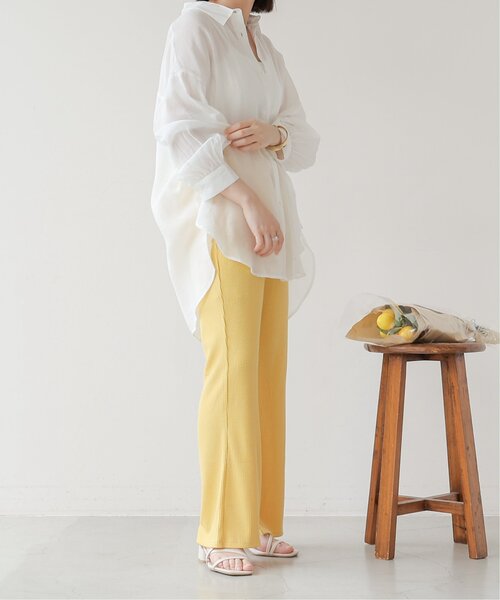 frames RAY CASSIN（フレームスレイカズン）の「スリット入り太リブパンツ（その他パンツ・レディース・サックスブルー/イエロー/キナリ・FREE）」の12枚目の写真