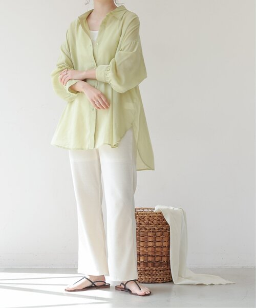 frames RAY CASSIN（フレームスレイカズン）の「スリット入り太リブパンツ（その他パンツ・レディース・サックスブルー/イエロー/キナリ・FREE）」の17枚目の写真