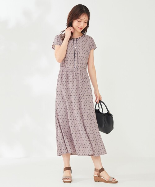 セール】【洗える 】プロヴァンスレディプリント ワンピース