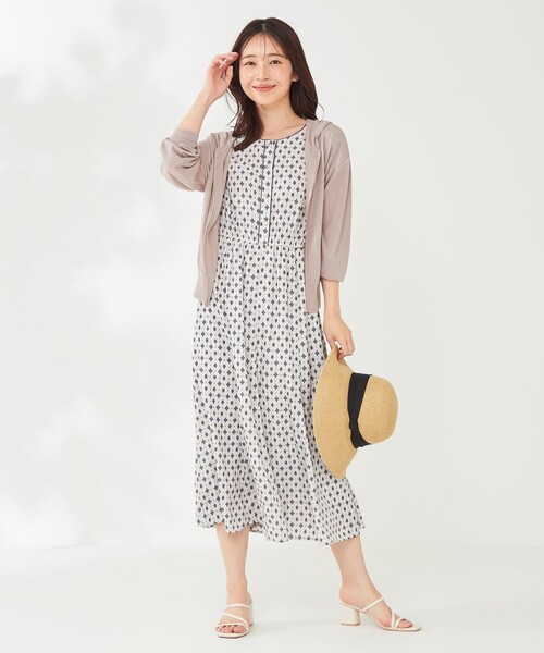 ANY SIS(エニィスィス)の「【洗える 】プロヴァンスレディプリント ワンピース(ワンピース・レディース・アイボリー系5/ピンク系5・1/2/3)」の4枚目の写真