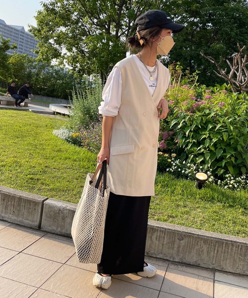 MLI'A（エムリア）の「リネンライクノーカラー／ジレ（テーラードジャケット・レディース・ブラウン/アイボリー/ブラック/イエロー・M）」の16枚目の写真