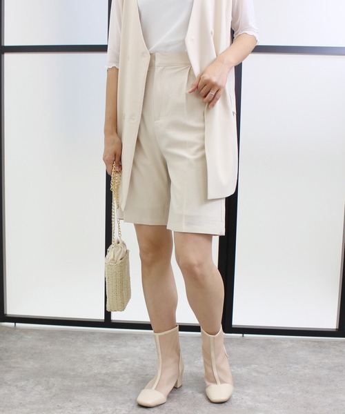 MLI'A（エムリア）の「リネンライクノーカラー／ジレ（テーラードジャケット・レディース・ブラウン/アイボリー/ブラック/イエロー・M）」の9枚目の写真