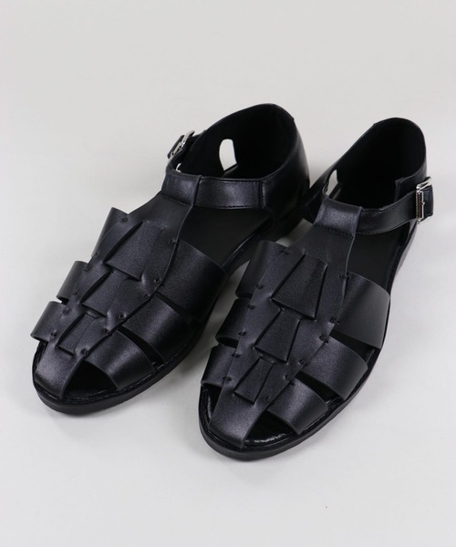 SPINNS（スピンズ）の「フェイクレザー グルカサンダル（サンダル・メンズ・ブラック・M/L）」の16枚目の写真