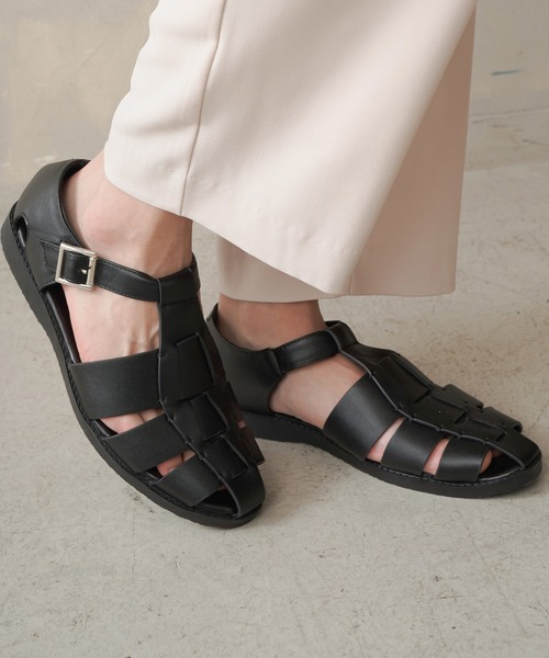 SPINNS（スピンズ）の「フェイクレザー グルカサンダル（サンダル・メンズ・ブラック・M/L）」の17枚目の写真