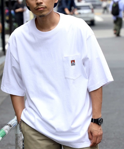BEN DAVIS(ベンデイビス)の「【BEN DAVIS】ポケットビッグTシャツ(Tシャツ/カットソー・メンズ・イエロー/パープル/キャメル/ライトグレー/グレー/ロイヤルブルー/ダークグレー/ターコイズブルー/ブラック/グリーン/ホワイト/ベージュ/ライム・XL/L/M/S)」の2枚目の写真